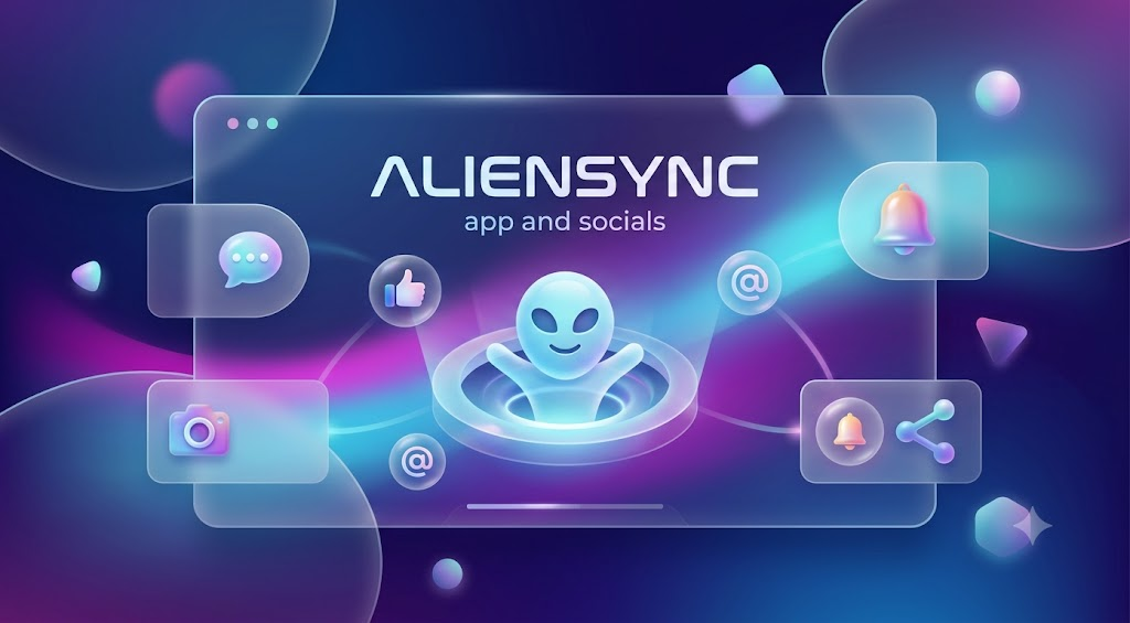 app and socials aliensync