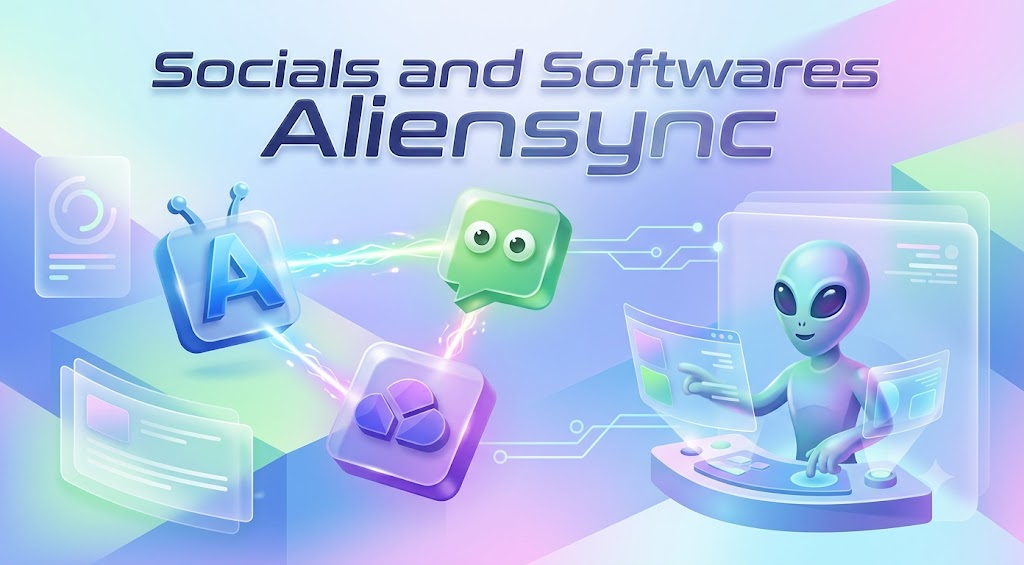 socials and softwares aliensync